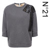 No. 21 Oversized Neoprene Gray Sweatshirt 160328380 [P]