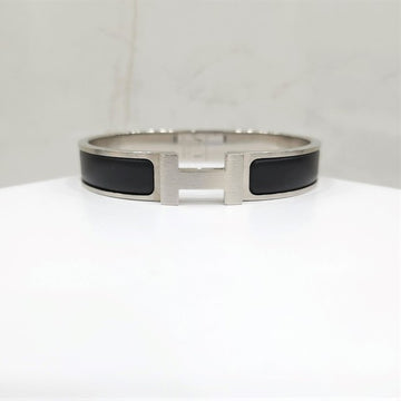 HERMES シルバー マットブラック T6 クリックアシュブレスレット 7889 2529726 [P]
