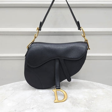 DIOR ブラックレザーサドルストラップバッグ 702 163156280 [P]