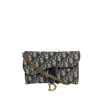 Dior Oblique Saddle WOC Chain Wallet Crossbody Small S5614CTZQ 158520186 [P]