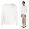 AMI Langarm-T-Shirt mit Besticktem Logo E21HJ005 701 45119305 [P]
