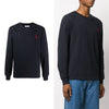 AMI Langarm-T-Shirt mit gesticktem Logo Navy E21HJ005 701 45116926 [P]