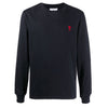 AMI Langarm-T-Shirt mit gesticktem Logo Navy E21HJ005 701 45116926 [P]