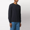 AMI Langarm-T-Shirt mit gesticktem Logo Navy E21HJ005 701 45116926 [P]