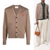 AMI Herz A Logo V-Ausschnitt Cardigan E22HKC001 281 45117725 [P]