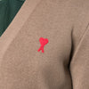 AMI Herz A Logo V-Ausschnitt Cardigan E22HKC001 281 45117725 [P]
