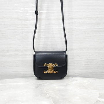 Celine Mini Clutch Crossbody Triomphe Black 10I513DPV 9484 163156548 [P]