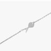 AMI Hammered Heart Logo Thin Chain Bracelet 161768623 [P]