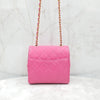 CHANEL ピンク クラシック ミニ チェーン フラップバッグ 内蔵チップ 7807 163156083 [P]