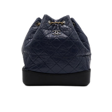 CHANEL ネイビー カーフスキン ガブリエル スモール バックパック A94485 163155388 [P]
