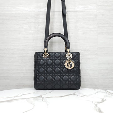 Dior Lady Medium Bag Black Cannage M0565ONGE 10402 5317583 [P]
