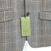 GUCCI Braun kariertes Logo-Patch Jacket 46 4154 163158673 [P]