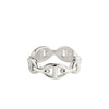 Hermes Chaine d'Ancre Enchainee Silver Women's Ring Small Model H109507B 00052 143271550 [P]