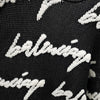 BALENCIAGA Baumwolle 3D Scribble Logo Strick L 7846 163158821 [P]