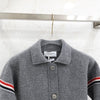 THOM BROWNE ウール カシミア コットン ループ バッグ ワーク ジャケット ライト グレー 36 5972 163158879 [P]