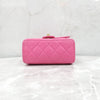 CHANEL ピンク クラシック ミニ チェーン フラップバッグ 内蔵チップ 7807 163156083 [P]