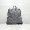 CHANEL 22バックパック ミディアム カーフスキン ダークグレー 内蔵チップ AS3313 9937 163156866 [P]