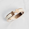 Hermes Click H Blanc Bangle Bracelet Cream Rose Gold H700001FO85PM 67089306 [P]