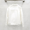 Prada White Logo Denim Zip-Up Jacket M 6237 163158651 [P]