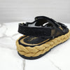 CHANEL Mesh-Velcro-Raffia-Sandalen Schwarz 35 G38945 10049 12992129 [P]