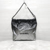 CHANEL 22 Bag Klein Lammleder Ombre Schwarz Innenchip AS3260 10040 11263365 [P]