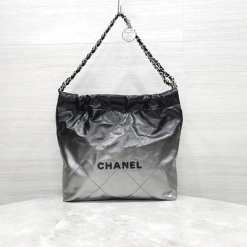CHANEL 22 Bag Klein Lammleder Ombre Schwarz Innenchip AS3260 10040 11263365 [P]