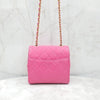 CHANEL ピンク クラシック ミニ チェーン フラップバッグ 内蔵チップ 7807 163156083 [P]