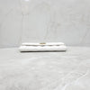 CHANEL Weiße Kaviar Klapp-Geldbörse mit CC-Logo AP3133 8676 163158131 [P]