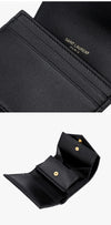 Saint Laurent Cassandra Monogram Matelassé Gold Multi-Fold Women's Card Wallet 161768682 [P]