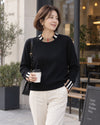 BURBERRY Woll-Kaschmir Damenpullover EYRE in Schwarz 161009971 [P]