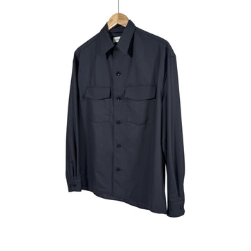 LEMAIRE Men's Convertible Collar Shirt Anthracite SH153 157832578