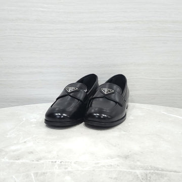 PRADA Gebürstete Lederloafers mit Dreieckslogo 34.5 1D902M 9523 163157681 [P]