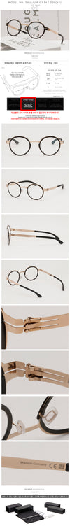 other IC5142 005 THULIUM Round Gold Black Eyeglass Frame 162844835 [P]