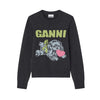 Ganni Puppy Logo Crew Neck Sweater k2597 252 150669328 [P]