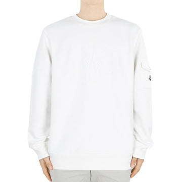 MONCLER モンクレール メンズ ポケット パッチ スウェットシャツ (アイボリー) 8G00035 89AHE 032 105397952