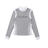 Malbon Golf Mock Neck Long Sleeve T-Shirt Silver 159356808 [P]