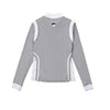 Malbon Golf Mock Neck Long Sleeve T-Shirt Silver 159356808 [P]