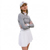 Malbon Golf Mock Neck Long Sleeve T-Shirt Silver 159356808 [P]