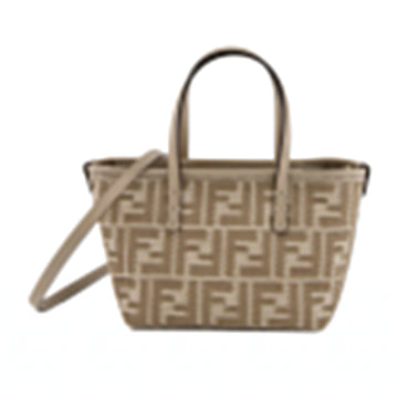 FENDI FFロゴロールミニトートショルダーバッグ ベージュ 8BS096 AUPX F1SNP 150552676