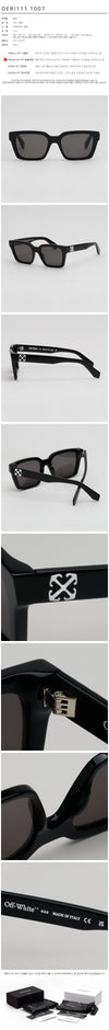 OFF WHITE Sonnenbrille OERI111 1007 Unisex quadratisch schwarz 157338737 [P]