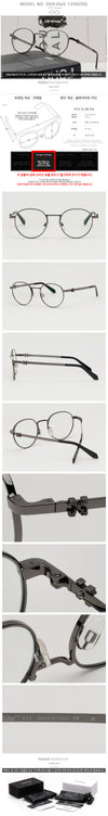 Off White Eyewear Frame OERJ045 1200 Luxury Blue Light Blocking Round Metal Frame Unisex 157640618 [P]