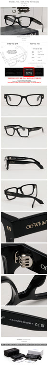 OFF WHITE Brille OERJ07V 1000 rechteckige Hornbrille für Herren und Damen 157640570 [P]