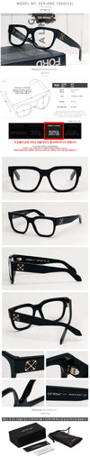 Off White OERJ08C 1000 Square Horn Rimmed Glasses 149978216 [P]