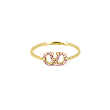 Valentino Crystal Women's Ring V Logo 162242485 [P]