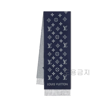 LOUIS VUITTON マフラー メンズ モノグラム ネイビー M79130 119503645
