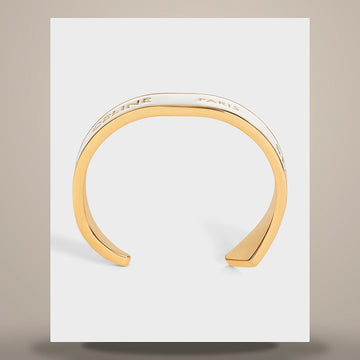 CELINE Kleine Schleifenarmband - Goldfarbener Messing & Emaille Elfenbein 158505220 [P]