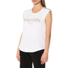 BALMAIN Button-Logo-Druck Baumwolltop RF11075 I042 45118326 [P]