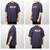 vetements Fringe Effect Logo Tee in Faded Navy 46671101 [P]