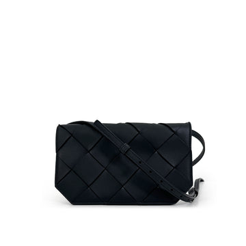 BOTTEGA VENETA イントレチャート ディアゴ スマートフォン ポーチ クロスバッグ ブラック 837120 159344896 [P]