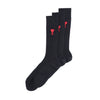 AMI Heart A Logo Socks 3PACK Black USC606 379 48875129 [P]